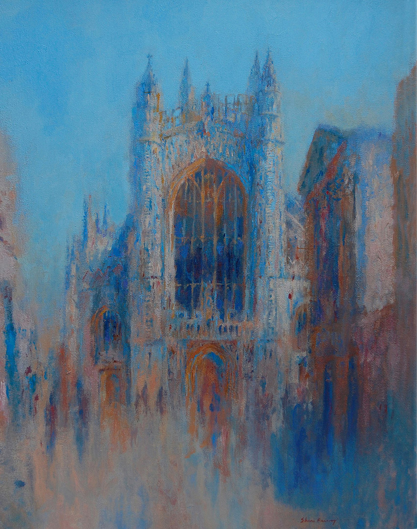 bath abbey blue orange